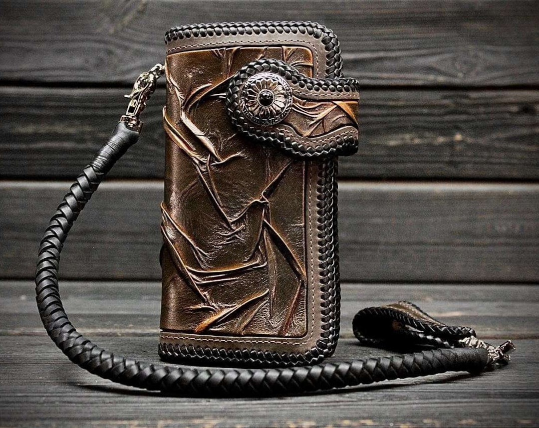 Amazon.com: Skull with Sword, Skull Wallet, long wallet