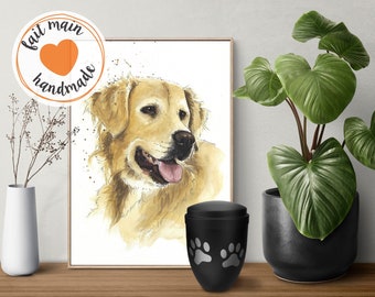 Custom handmade watercolor portrait from photo - Loss of a pet, Memorial keepsake, Tribute, Pet memorial