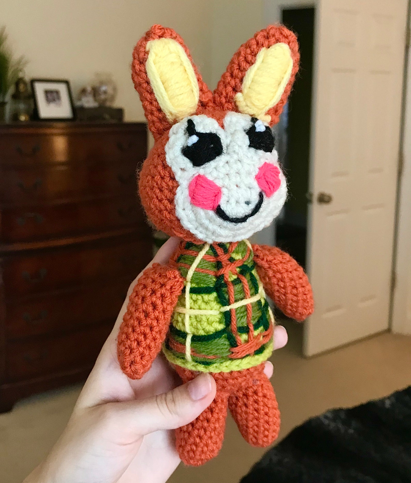 Bunnie Crochet Doll Animal Crossing Amigurumi Plush Rabbit Etsy
