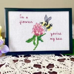 Flower Bee Lyrics Cross Stitch Pattern: Father John Misty (PDF Pattern)