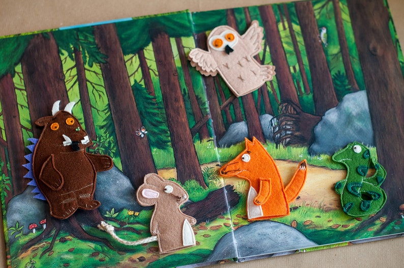 The Gruffalo Finger Puppets Set | Etsy