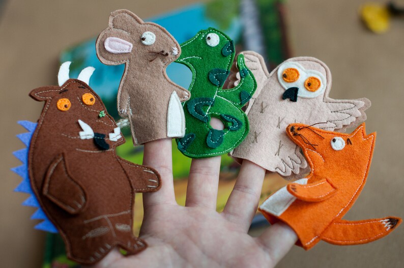 The Gruffalo Finger Puppets Set | Etsy