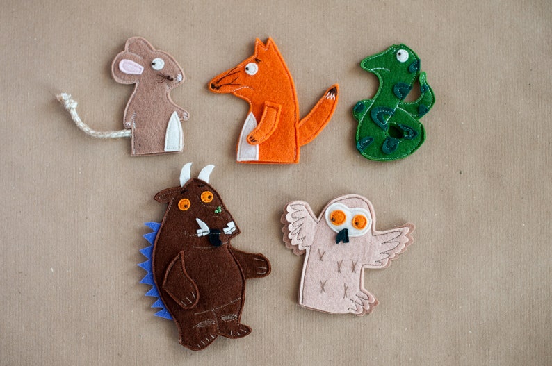 The Gruffalo Inspired / Finger Puppets Set | Etsy