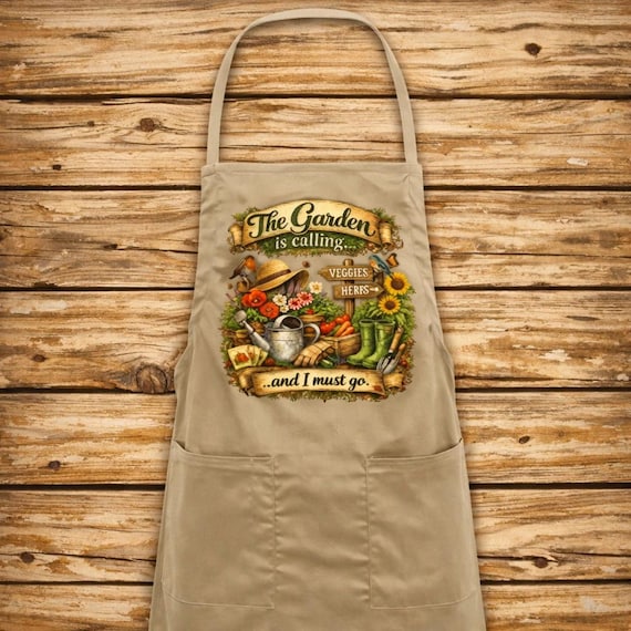 The garden is calling design... full mlength apron
