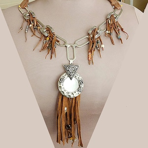 Tribal Style Chain of Office Regalia aka Livery Collar with Mother of Pearl