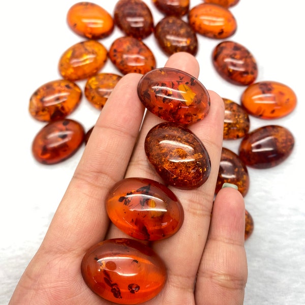 100% Natural Baltic Amber calibrated Cabochon for making Jewelry Real Amber Cabochon