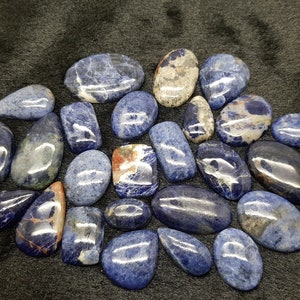 100grams A+++Sodalite cobochons