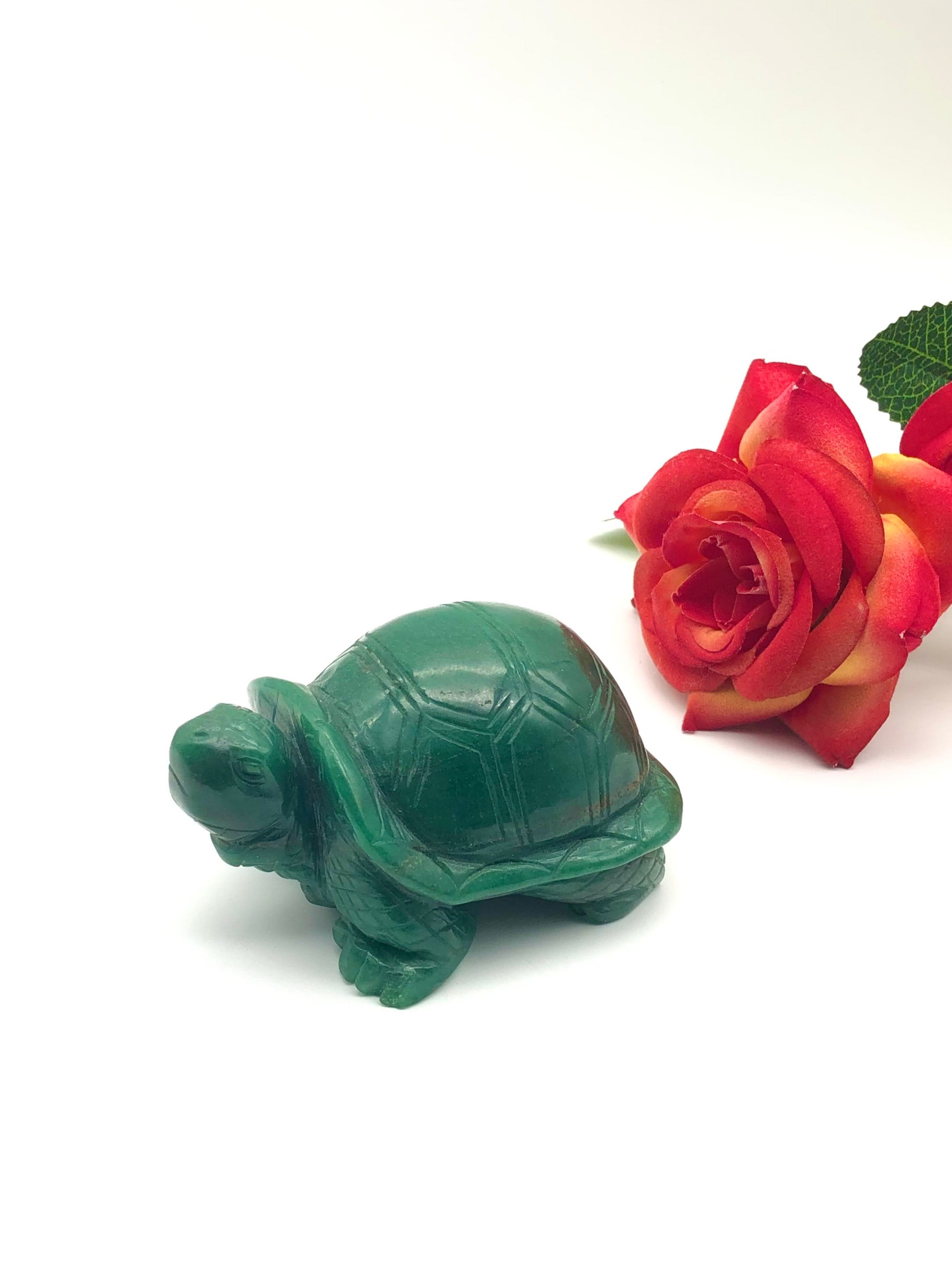 100% Genuine Green Aventurine HandMade Turtle Carving Stone Best for Home Decoration Gift And Collection. Top High Quality Carving Stone