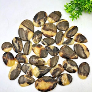 Cabochão Septário 100% Natural de Alta Qualidade. Item exclusivo, melhor para fazer embrulhos de arame feitos à mão para cura de joias.