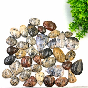 100% natural de qualidade premium suave ágata denrática multicolorida. Item raro, melhor para fazer joias embrulhando fio de cura cabochão artesanal.