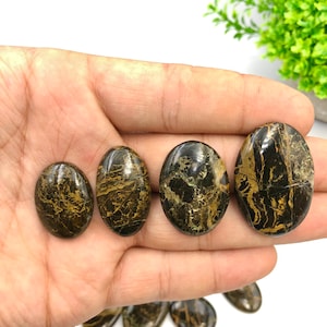 Cabochão de jaspe de aranha amarela suave de alta qualidade 100% original. Item raro, melhor para fazer jóias cabochão feito à mão com fio de cura