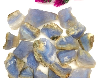 100% Natural Raw Blue Lace Agate / Top High Premium Quality Stone / Genuine Blue Lace Agat Rough Stone.