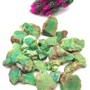 100% Natural Chrysoprase Raw / Top High Premium Grade Quality Stone / Genuine Untreated Chrysoprase Rough Stone / Australian Chrysoprase.