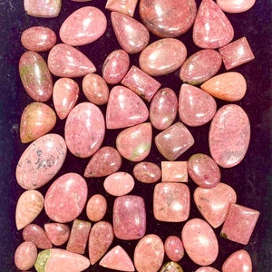 100% Natural Premium Quality Smooth Beautiful Bright Color Rhodonite.Unique Item, Best for making Jewelry Healing Handmade wire Wrapping.