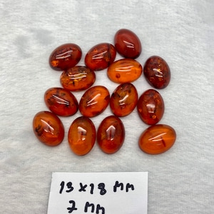 100% Natural Baltic Amber calibrated Cabochon for making Jewelry Real Amber Cabochon