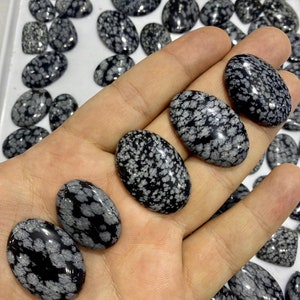 Floco de neve 100% natural, obsidiana, excelente qualidade para fazer joias, embrulho de fio, cura, reiki