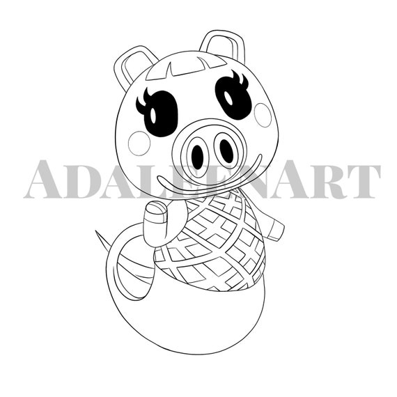 Animal Crossing ACNH Mermay Coloring Pages Lucy | Etsy