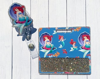 Little Mermaid Custom Badge Buddy Set | Disney Badge Buddy Set | Ariel badge buddy