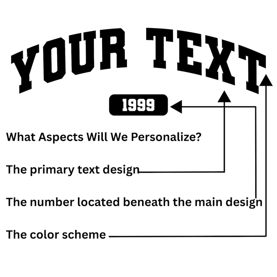 Custom Text and Number Design (digital Download) - Etsy