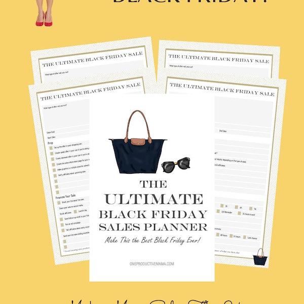 Black Friday Planner, The Ultimate Black Friday Sales Planner, Printable Sales Planner, Black Friday Marketing Planner, Etsy Sales Planner