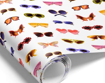 Sunglasses Wrapping Paper | Trendy Gift Wrap | Colourful Birthday Wrapping Paper | Fashion Gift Wrap