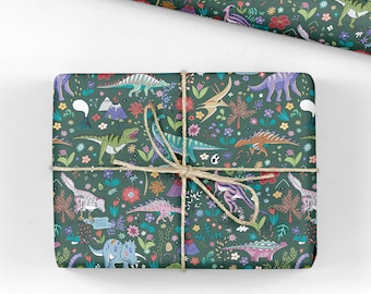 Dinosaur Wrapping Paper - Luxury Gift Wrap - Dinosaur Gift Wrap - Wrapping for kids