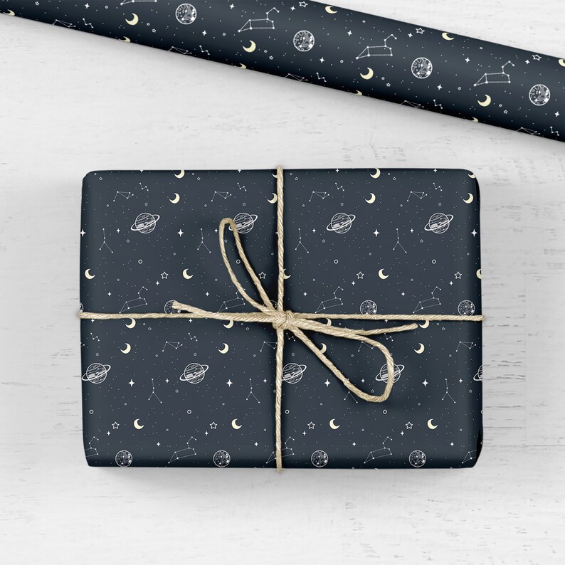 Galaxy Wrapping Paper Luxury Gift Wrap Birthday Gift Wrap Etsy