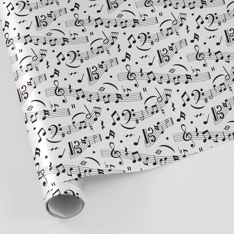 Music Notes Wrapping Paper Luxury Gift Wrap Music Gift Etsy UK