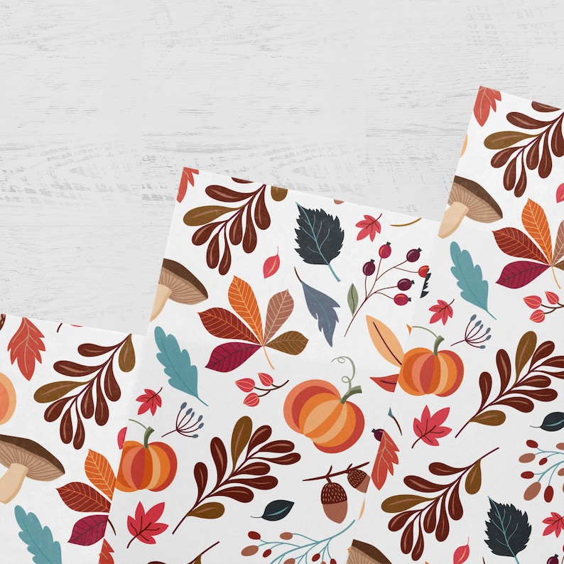 Autumn Wrapping Paper Luxury Gift Wrap Fall Gift Wrap | Etsy