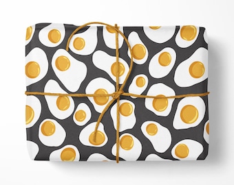 Fried Egg Wrapping Paper - Luxury Gift Wrap - Birthday Gift Wrap Roll