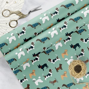 Dog Wrapping Paper Luxury Gift Wrap Dog Gift Wrap Scrapbook Paper Dog Print Cute Wrapping Paper image 2