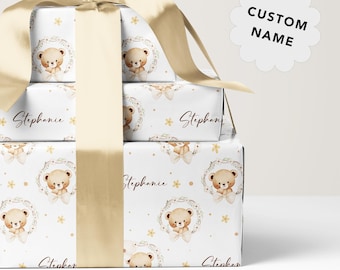 Personalised Teddy Bear Wrapping Paper