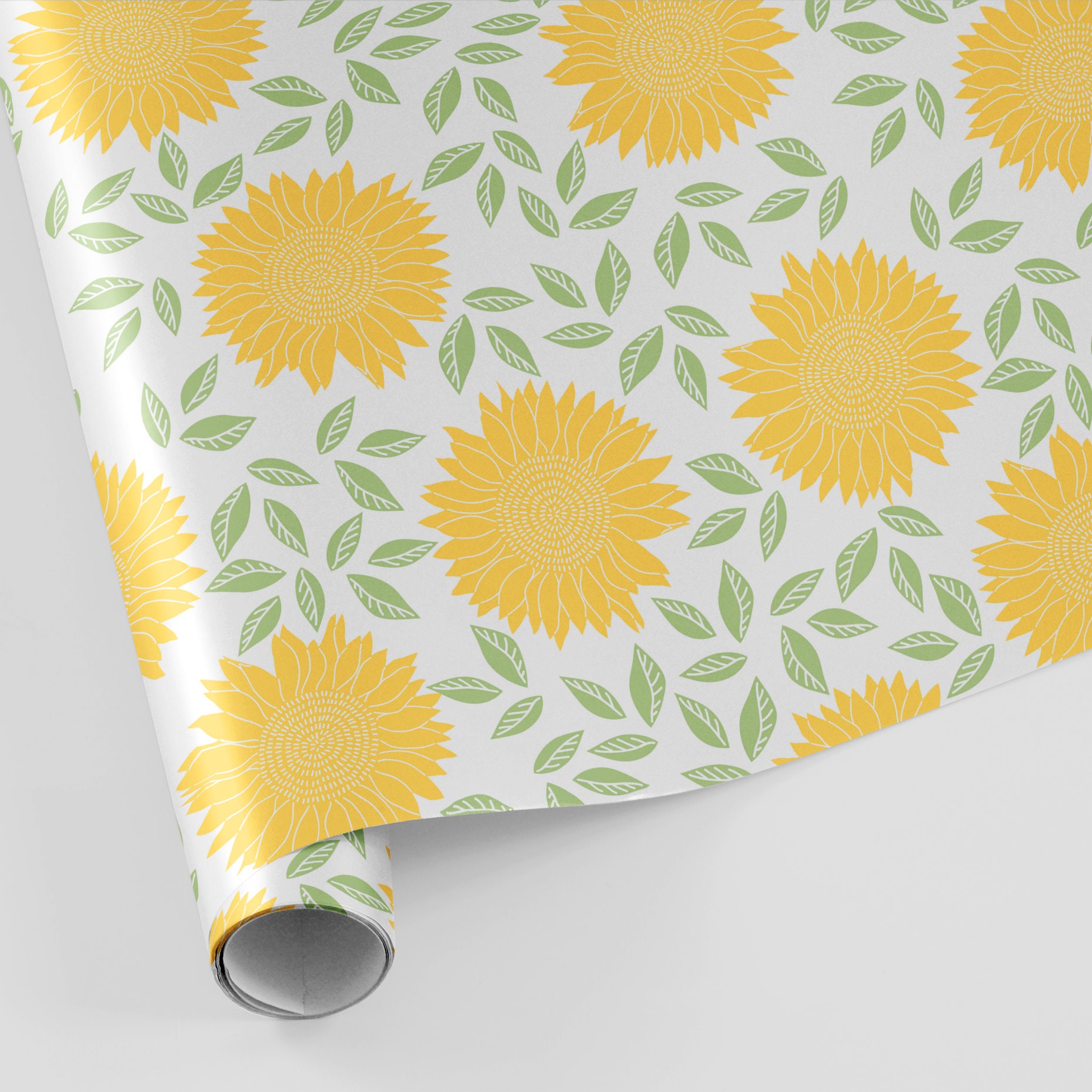 Sunflower Wrapping Paper Luxury Gift Wrap Sunflower Gift Etsy
