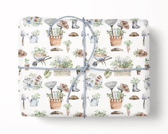 Gardening Wrapping Paper - Garden Gift Wrap Roll