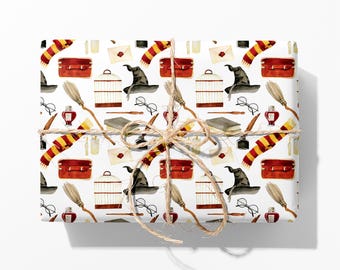 Wizard Wrapping Paper - Luxury Gift Wrap - Wizarding Gift Wrap Roll