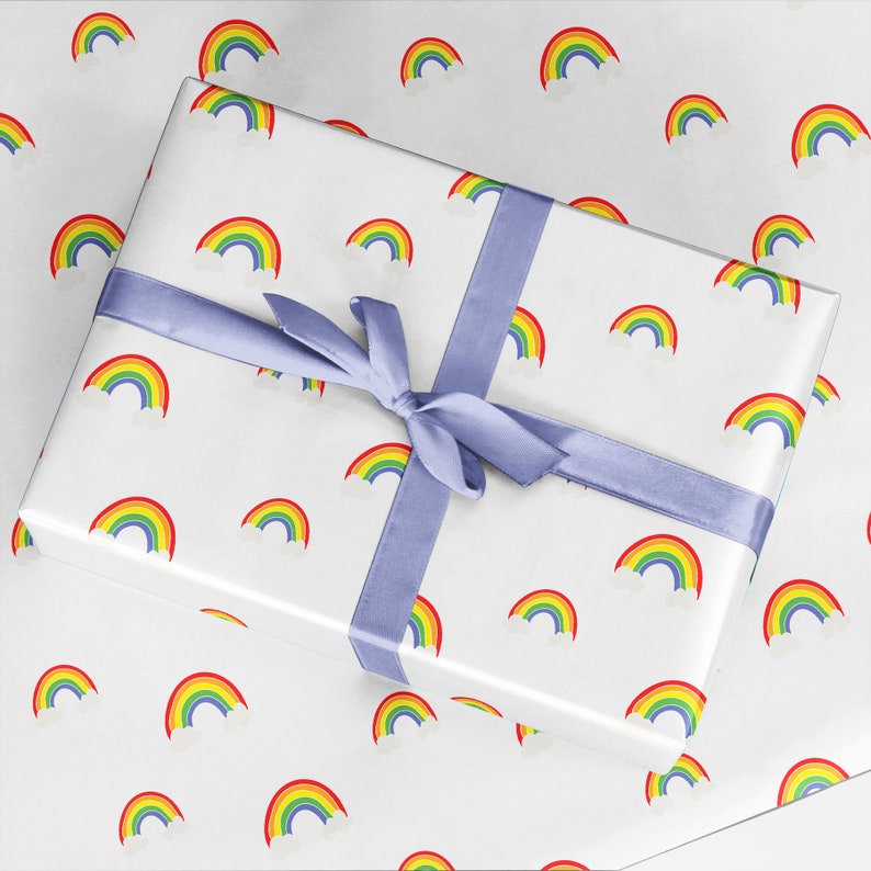 Rainbow Wrapping Paper Luxury Gift Wrap Birthday Gift Wrap Etsy