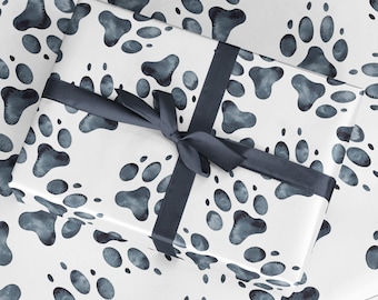 Paw Print Luxury Wrapping Paper - Dog Gift Wrap