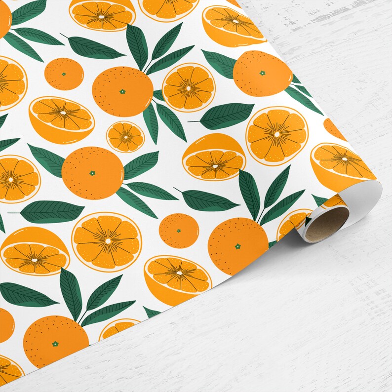 Oranges Wrapping Paper Luxury Gift Wrap Birthday Gift Wrap Etsy