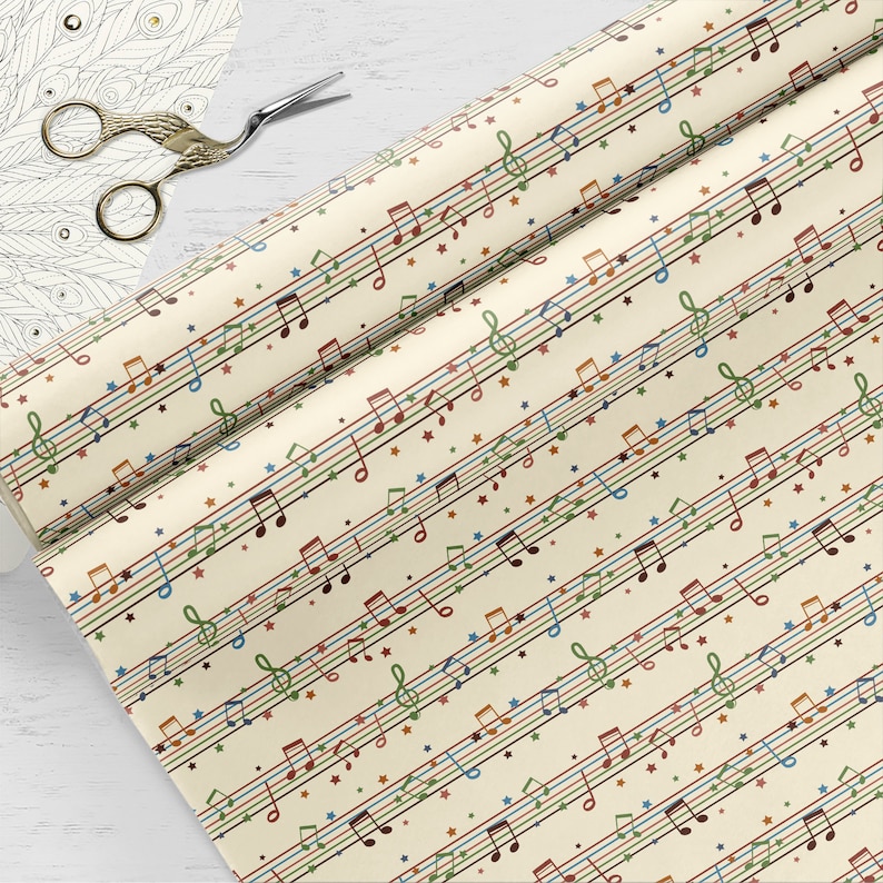 Musical Wrapping Paper Luxury Gift Wrap Musical Gift Wrap Etsy UK