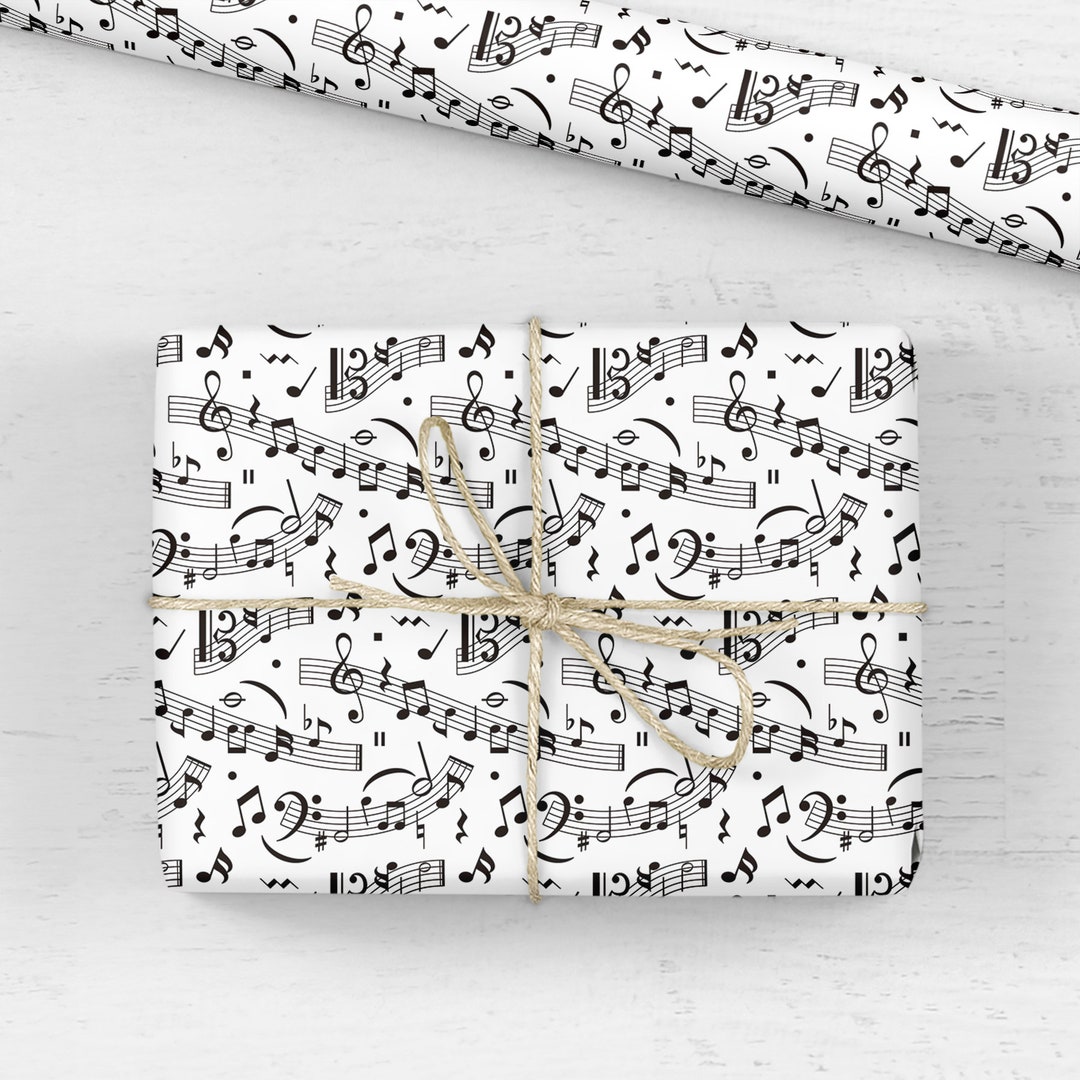 Music Notes Wrapping Paper Luxury Gift Wrap Music Gift Wrap Musical