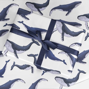 Whales Wrapping Paper - Luxury Gift Wrap - Whales Gift Wrap - Scrapbook Paper - Whales Print