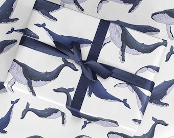 Humpback Whales Wrapping Paper - Luxury Gift Wrap