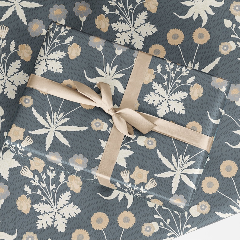 Vintage Style Floral Wrapping Paper Luxury Gift Wrap Etsy UK