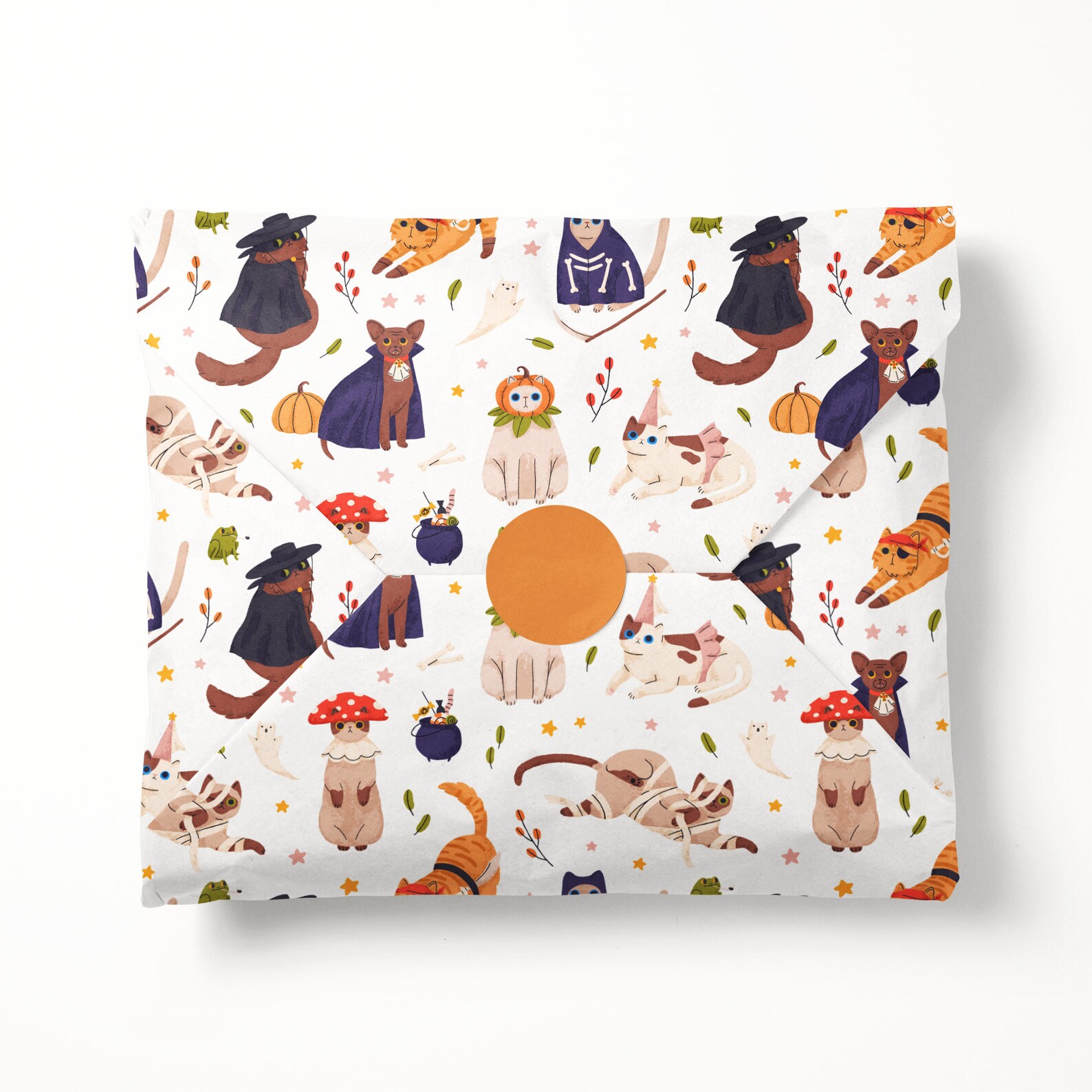 Halloween Cats Wrapping Paper Luxury Gift Wrap Funny Halloween Gift