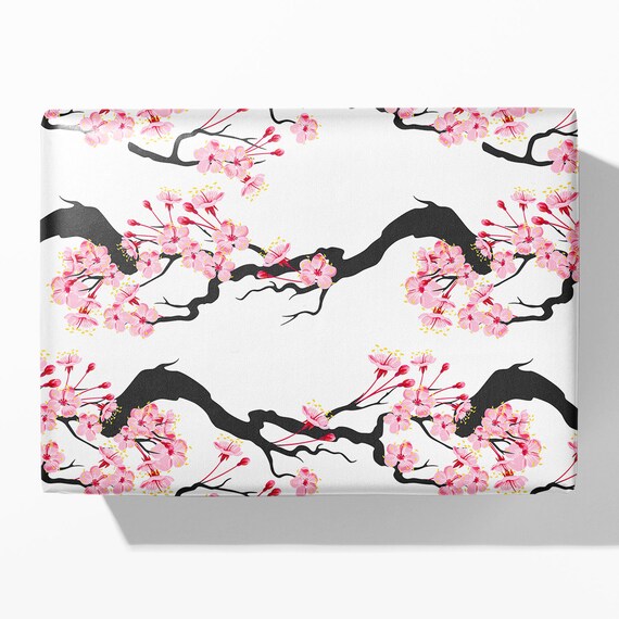 Cherry Blossom Wrapping Paper Luxury Gift Wrap Sakura Gift - Etsy UK