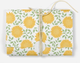 Sunflower Gift Wrap – Luxury Floral Wrapping Paper