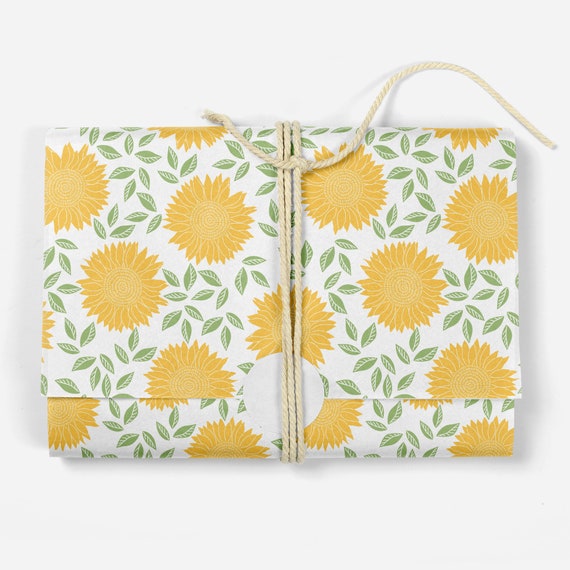 Sunflower Gift Wrap – Luxury Floral Wrapping Paper