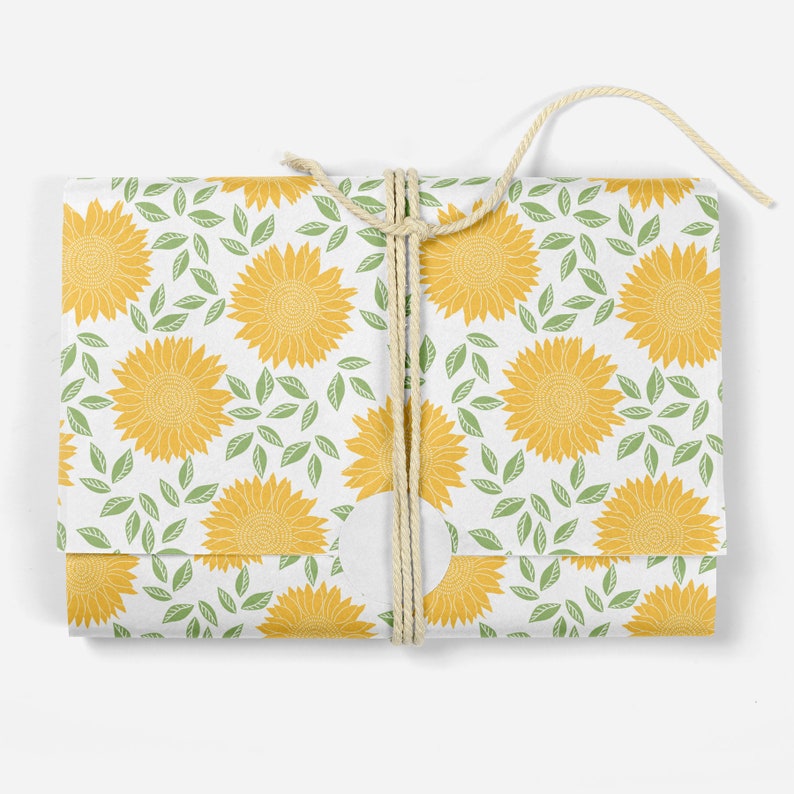 Sunflower Gift Wrap – Luxury Floral Wrapping Paper bild 1