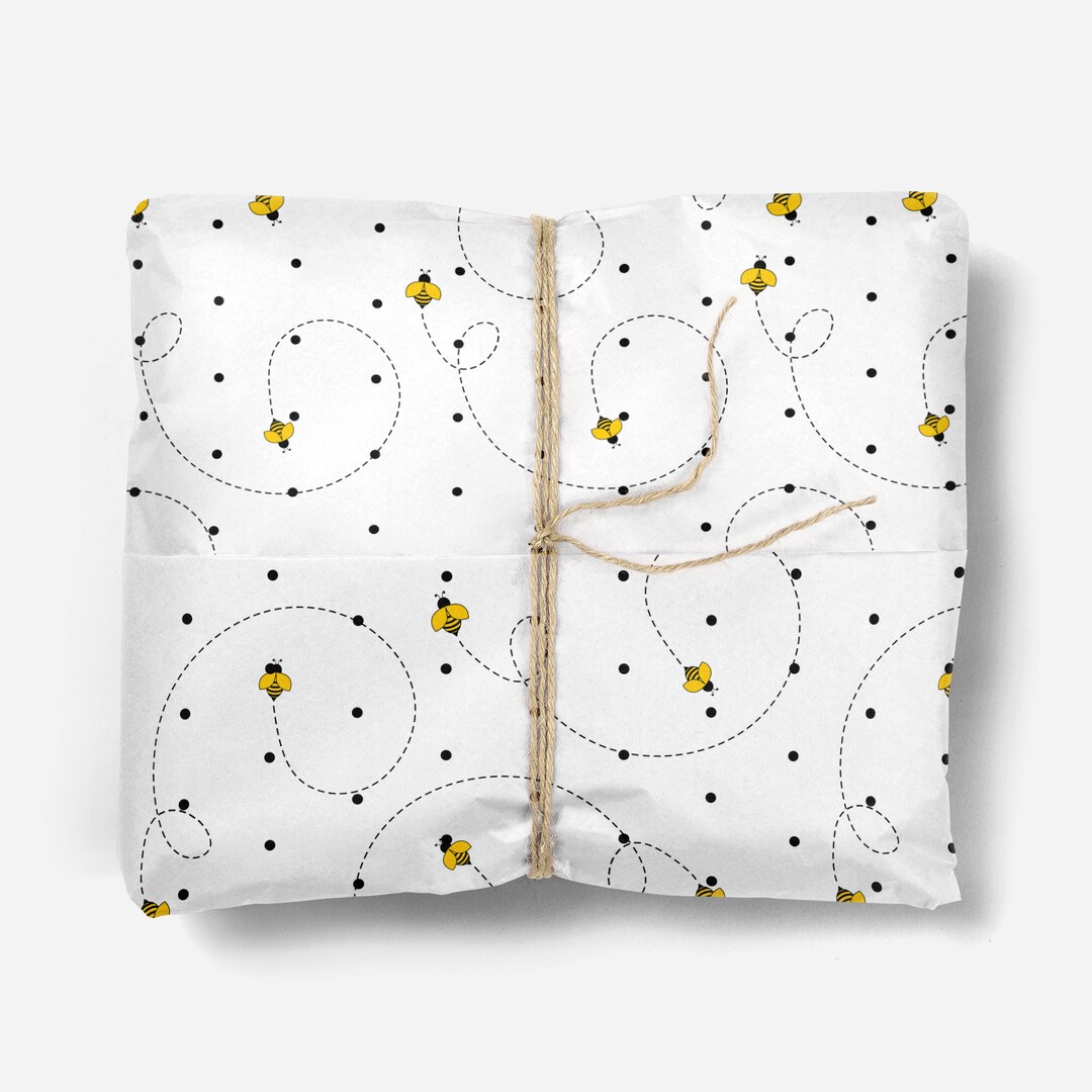 Bee Wrapping Paper Luxury Gift Wrap Bee Gift Wrap Recyclable Wrapping