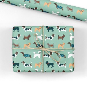 Dog Wrapping Paper Luxury Gift Wrap Dog Gift Wrap Scrapbook Paper Dog Print Cute Wrapping Paper image 3